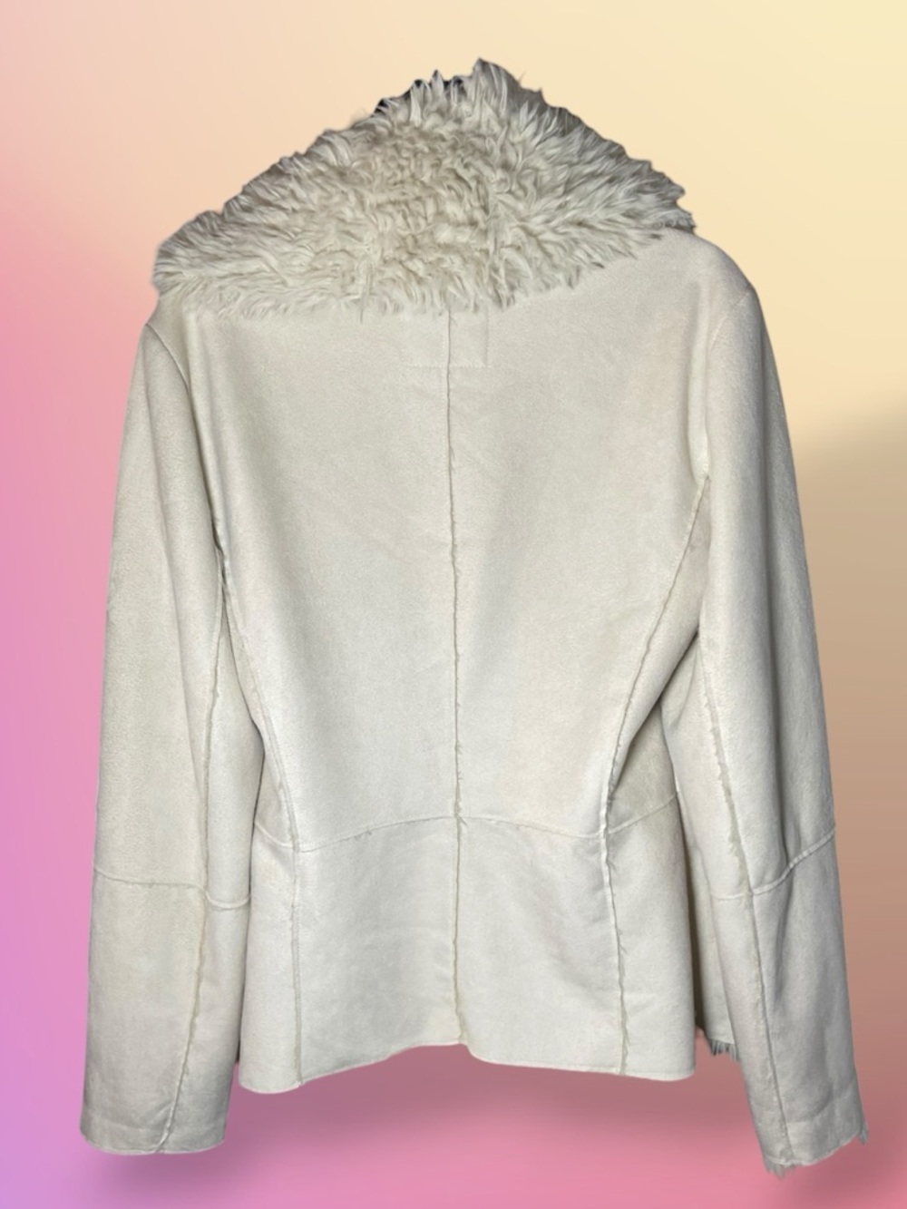 Altar'd State Cream Sherpa Wrap Jacket - Medium - Picture 7 of 15